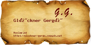 Glöckner Gergő névjegykártya