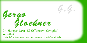 gergo glockner business card